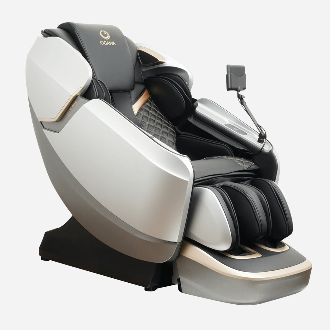 Side view of White Color Maestro Massage Table in white background