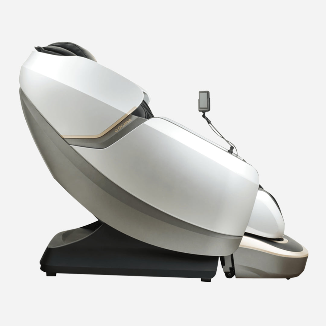 Side view of Maestro Massage Table with Smart AI customization feature in white background