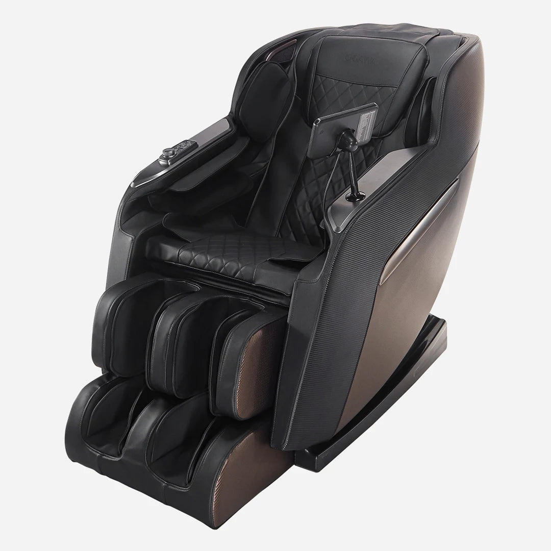 Left Side View of Black MyZonic Massage Chair