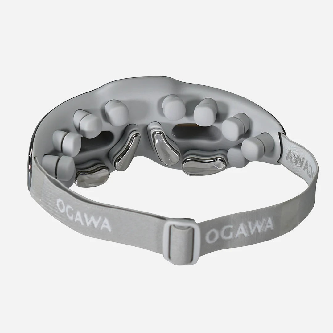 Inside view of EM-X Eye Massager 2 with multiple knobs and OGAWA Strap